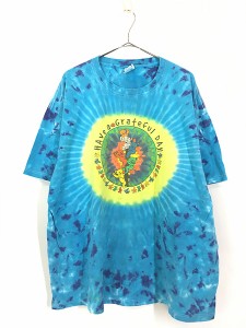 古着 90-00s Grateful Dead デッドベア ロック バンド タイダイ Tシャツ XXL 古着