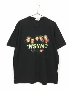 古着 90s NSYNC BIG フォト アイドル ポップ ミュージック Tシャツ L 古着