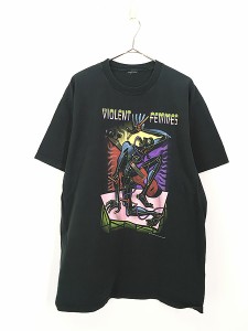 古着 90s Violent Femmes グラフィック アート ツアー フォーク パンク ロック バンド Tシャツ XL位 古着