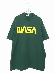 古着 00s 「NASA」 BIG ロゴ プリント Tシャツ XL 古着