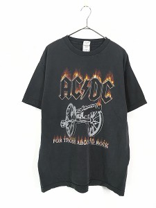 古着 00s AC/DC 「For Those About to Rock」 ヘヴィ メタル ロック バンド Tシャツ L 古着