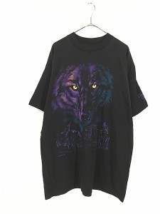 古着 90s USA製 オオカミ ウルフ アニマル Tシャツ XL 美品!! 古着