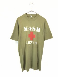 古着 80s MASH 朝鮮戦争 ミリタリー メディカル TV ドラマ Tシャツ XL 古着