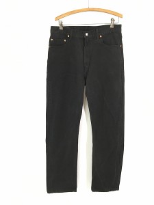 古着 00s Levi's 505-7113 スーパー ブラック デニム パンツ ジーンズ スリム W34 L32 古着