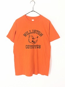 古着 80s Williston Coyotes 3段 カレッジ Tシャツ L位 古着