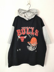 古着 90s USA製 NBA Chicago BULLS ブルズ Tシャツ パーカー L 古着