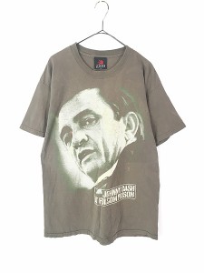 古着 00s USA製 Johnny Cash 「Johnny Cash at Folsom Prison」 刑務所 カントリー ミュージック Tシャツ L 古着