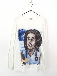 古着 90s USA製 BOB MARLEY ロック レゲエ 長袖 Tシャツ ロンT L 古着