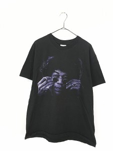 古着 90s Jimi Hendrix ジミヘン フォト ギター ロック Tシャツ L 古着