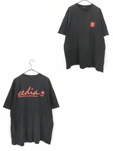 古着 90s USA製 CEDIA プラグ グラフィック 企業 Tシャツ XL 古着