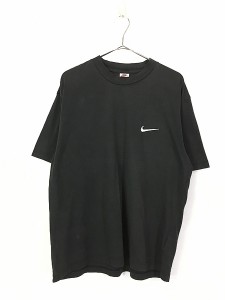 古着 90s NIKE スウォッシュ ワンポイント 刺しゅう Tシャツ L 古着