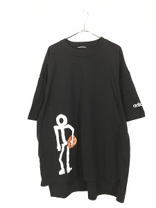 古着 90s adidas 「STREET BALL」両面 BIG プリント Tシャツ XXL位 古着