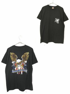 古着 00s Rolling Thunder イーグル バイク モーターサイクル ポケット Tシャツ ポケT L 美品!! 古着