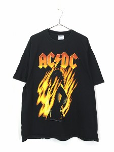 古着 00s AC/DC 「Bonfire」 ファイヤー ヘヴィ メタル ロック バンド Tシャツ XL 古着