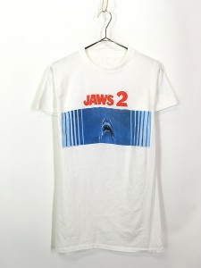 古着 70s JAWS2 ジョーズ サメ オールド ムービー Tシャツ M位 古着