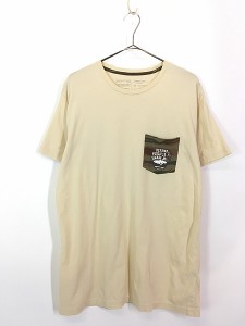 古着 19s Patagonia 「bear witness」 迷彩 カモ ポケット Tシャツ ポケT L 古着