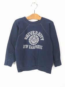 キッズ 古着 70s ｢NEW HAMPSHIRE｣ カレッジ スウェット トレーナー 7歳位 古着