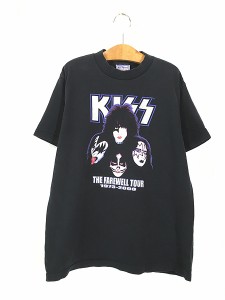 キッズ 古着 00s USA製 KISS 「THE FAREWELL TOUR」 ツアー ロック バンド Ｔシャツ Youth L 12歳以上位 古着