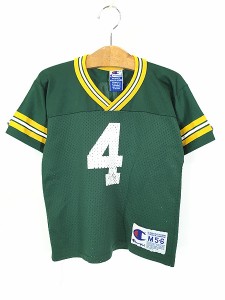 キッズ 古着 90s Champion製 NFL Green Bay Packers パッカーズ メッシュ フットボール Tシャツ 5-6歳位 古着