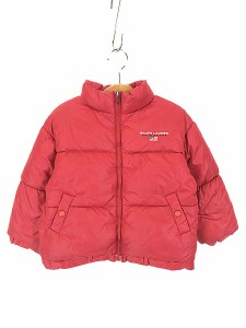 キッズ 古着 90s Ralph Lauren POLO SPORT 星条旗 フラッグ ワンポイント ダウン ジャケット 4T 4歳位 古着