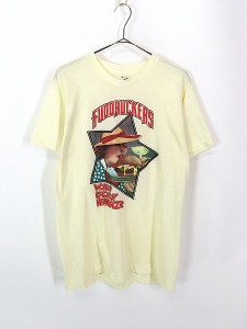 レディース 古着 80s USA製 「Fuddruckers」 バーガー レストラン プリント 企業 Tシャツ XL 古着