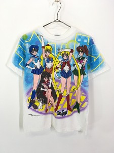 レディース 古着 90s 美少女戦士 セーラームーン 希少!! ラメ ペイント キャラクター Tシャツ L 古着