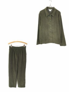 レディース 古着 90s BRUGGS 無地 ソリッド シャツ×パンツ セットアップ L/M 古着