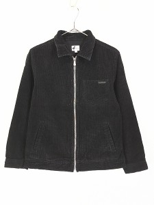 レディース 古着 90s CK Calvin Klein 中太畝 コーデュロイ ジャケット 黒 L 古着