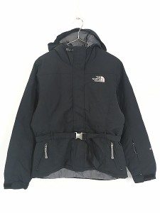 レディース 古着 TNF The North Face 550 フィルパワー ベルト付き ダウン ジャケット 黒  S 古着