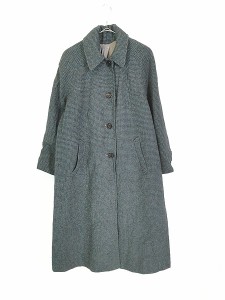 レディース 古着 70s Scotland製 Harris Tweed カラフル MIX ツイード ウール ステンカラー コート M位 古着