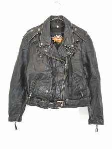 レディース 古着 90s Harley Davidson 本革 レザー ダブル ライダース ジャケット L 古着