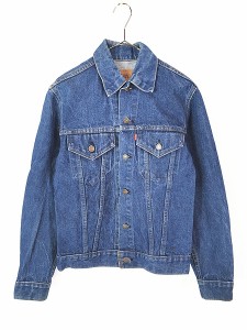 レディース 古着 80s USA製 Levi's 70505-0217 4th ブルー デニム ジャケット Gジャン 34 L位 古着