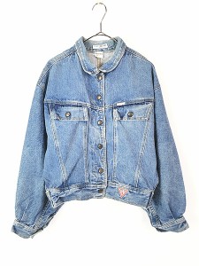 レディース 古着 80s USA製 GUESS ゲス デザイン デニム ジャケット Gジャン XL 古着