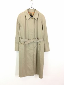 レディース 古着 80s 英国製 Burberry of London チェック ライナー 比翼 ステンカラー トレンチ コート M位 古着