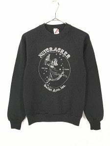 レディース 古着 90s USA製 「Nutcracker」 くるみ割り人形 バレエ スウェット トレーナー S 古着