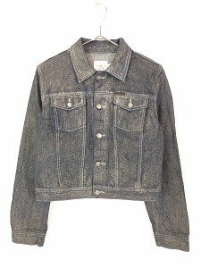 レディース 古着 90s CK Calvin Klein Jeans シルバー ラメ グリッター デニム ジャケット Gジャン L 古着