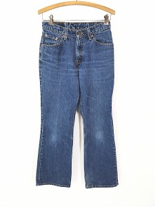 レディース 古着 90s USA製 Levi's 517 濃紺 デニム ブーツカット パンツ ジーンズ W28 L29 古着