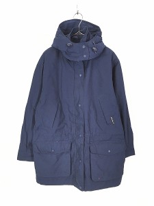 レディース 古着 90s Eddie Bauer ウール ライナー 2way フーデッド マウンテン パーカー ジャケット コート 紺 L位 古着