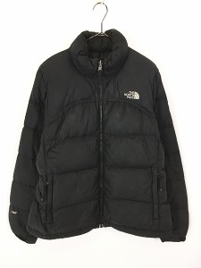 レディース 古着 TNF The North Face 700 フィルパワー グース ダウン ヌプシ ジャケット パッカブル 黒 L 古着