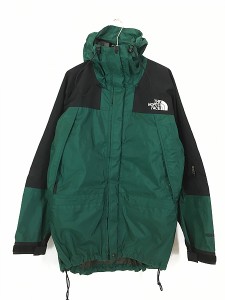 古着 90s TNF The North Face GORE-TEX ゴア マウンテン ジャケット パーカー 緑×黒 M 古着