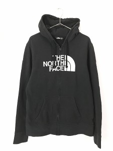 古着 TNF The North Face BIG ロゴ スウェット ジップ パーカー M 古着