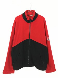 古着 90s Marlboro アーム ロゴ パッチ バイカラー フリース ジャケット XL 古着