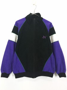 古着 90s PUMA ベロア パイル カラフル クレイジー ジャージ トップ M位 古着