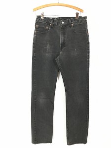 古着 00s Levi's 505 サルファ ブラック デニム パンツ ジーンズ スリム W31 L32