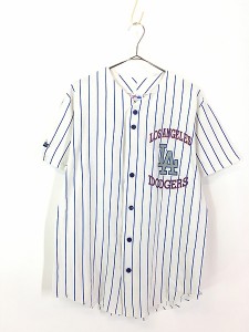 古着 90s MLB Los Angeles Dodgers ドジャース ベースボール 半袖 シャツ L 古着