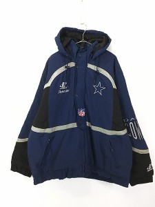 古着 90s NFL Dallas Cowboys カウボーイズ パデット ナイロン ジャケット パーカー XL位 古着