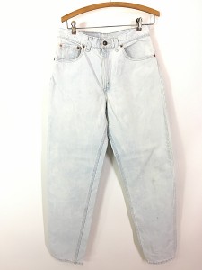 古着 90s USA製 Levi's 550 アイスブルー デニム パンツ ジーンズ テーパード W31 L31