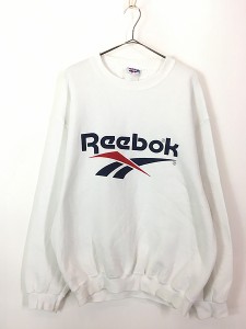 古着 90s USA製 Reebok BIG ロゴ スウェット トレーナー L 古着