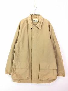 古着 90s Eddie Bauer 比翼 コットン ナイロン ステンカラー コート L