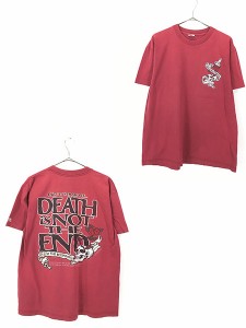 古着 90s USA製 Living Epistles 「Have a Nice Eternity」 スカル バラ Tシャツ L